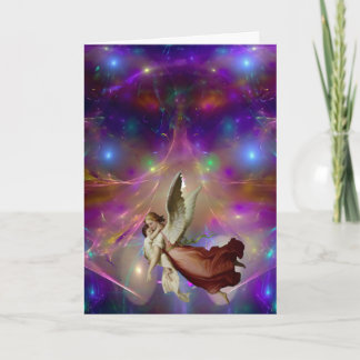 De engelachtige Kerstkaart van het Tijdelijke Feestdagen Kaart