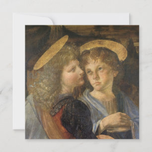 De engelen bij de Doop van Christus van Leonardo d Kaart