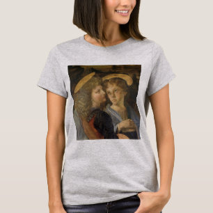 De engelen bij de Doop van Christus van Leonardo d T-shirt