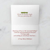 De engelen die van Kerstmis "Grote blije tijding " Feestdagen Kaart (Binnen)