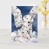 De engelenpuppy van de kaart het Dalmatische (Gele Bloem)