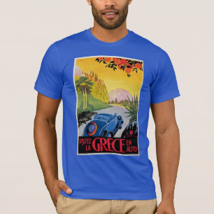 De Engelse Auto van La Grece van Visitez T-shirt