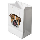 De Engelse Buldog van de illustratie Medium Cadeauzakje (Achterkant Gekanteld)