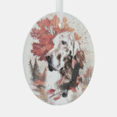 De Engelse Setter, Passion Hunting Glas Ornament (Voorkant Rechts)