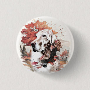 De Engelse Setter, Passion Hunting Ronde Button 3,2 Cm