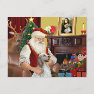 De Engelse Setter van de Kerstman Feestdagenkaart