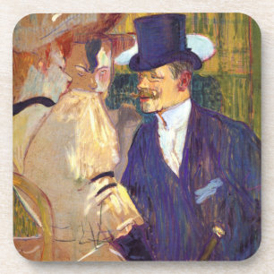 De Engelsman door Toulouse Lautrec, Vintage Kunst Bier Onderzetter