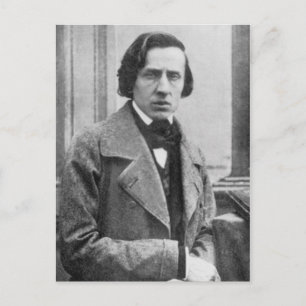 De enige bekende foto van Frederic Chopin Briefkaart