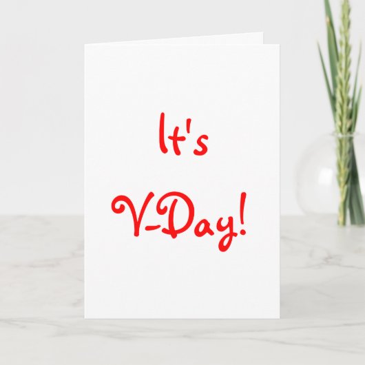 De enige Dag van de Voorlichting Feestdagen Kaart (Voorkant)
