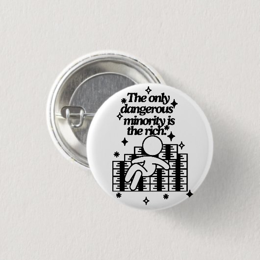 De enige gevaarlijke minderheid ronde button 3,2 cm (Voorkant /achterkant)