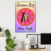 De enige limiet is de aangepaste tekst positieve o poster (Thuiskantoor)