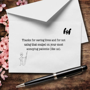 De enige persoon die we vertrouwen met scherpe voo bedankkaart