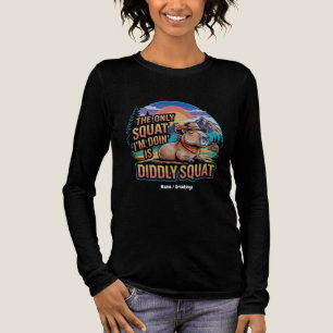 De enige squat die ik doe is Diddly Squat Capybara Tri-Blend Shirt