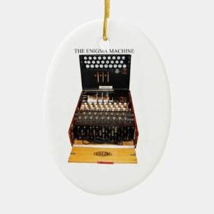 De enigmamachine, militaire overseinen keramisch ornament