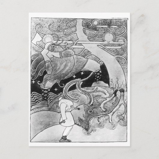 De enorme eik wordt gekapt briefkaart (Voorkant)