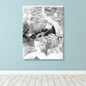 De enorme eik wordt gekapt canvas afdruk (Insitu (Houten vloer))