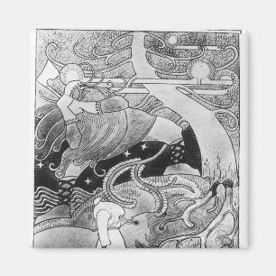 De enorme eik wordt gekapt magneet