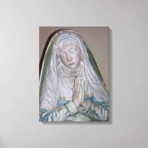 De Entombment, detail van een vrouw heilige bidden Canvas Afdruk