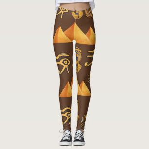 De erfenis van de farao: Antiek Egyptische patrone Leggings