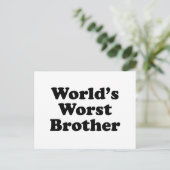 De ergste broer ter wereld briefkaart (Staand voorkant)