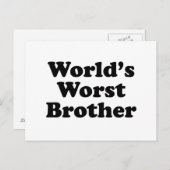 De ergste broer ter wereld briefkaart (Voorkant / Achterkant)