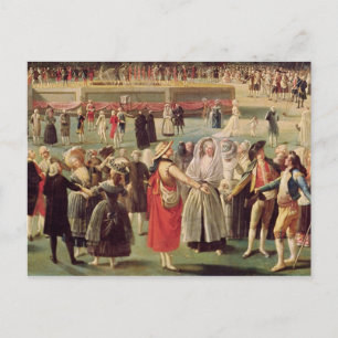 De escent van de Montgolfier-ballon Briefkaart