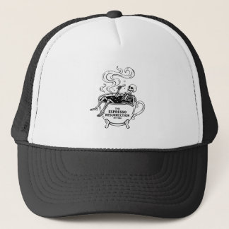 De Espresso Opstanding Grappige Skelet Koffie Trucker Pet
