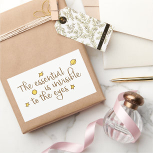 De essentie is onzichtbaar voor de ogen rechthoekige sticker