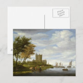 De estuarium met een kasteel briefkaart (Voorkant / Achterkant)