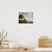 De estuarium met een kasteel poster (Keuken)