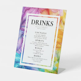 De etherische DRINKEN bloeien Reclamebord Met Voetstuk