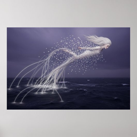 De etherische vlucht van de oceaangeest poster (Voorkant)