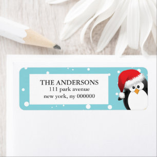 De Etiketten van de Pinguïn van Kerstmis