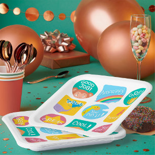 De Etiketten van de verbetering Geweldige Koel Uit Papieren Bordje