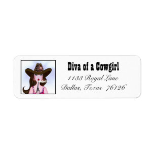 De Etiketten van het Adres van de Terugkeer COWGIR