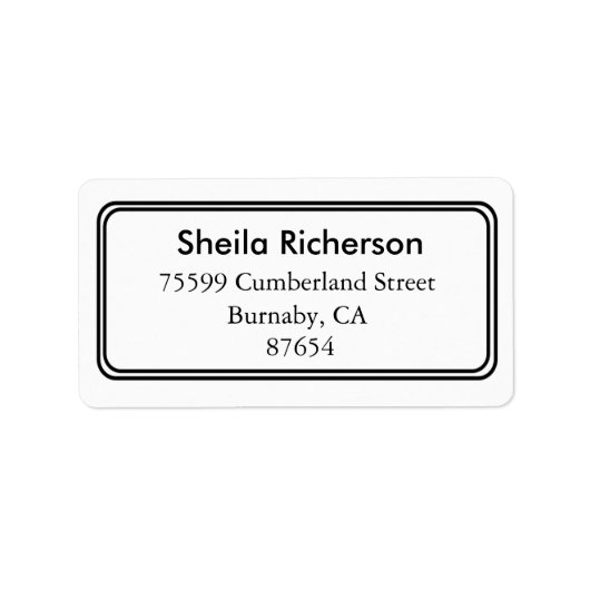 De Etiketten van het Adres van de terugkeer, de St (Voorkant)