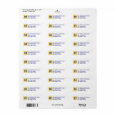 De Etiketten van het Adres van de terugkeer - pas  (Full Sheet)