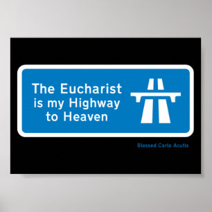 DE EUCHARIST ONS MIJN HOOGTE OM TE ZITTEN POSTER