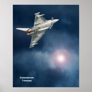 De Eurofighter Typhoon en een donkere, dramatische Poster