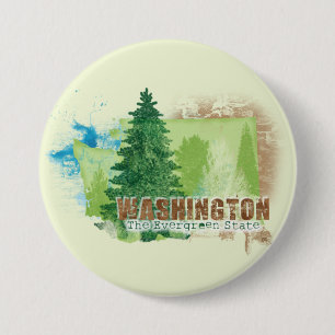 De Evergreen-staat Ronde Button 7,6 Cm