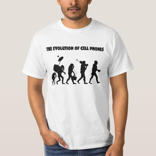 De evolutie van celtelefoons t-shirt (Voorkant)