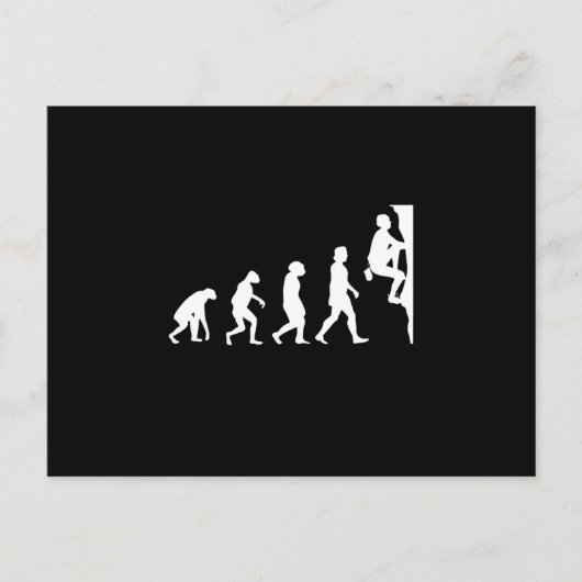 De evolutie van de bergbeklimming briefkaart (Voorkant)