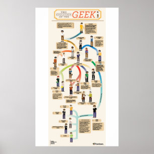 De evolutie van de geek poster