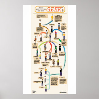 De evolutie van de geek poster