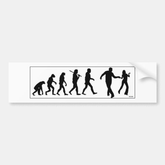 De evolutie van de stropdas bumpersticker (Voorkant)