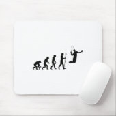 De evolutie van een badmintonspeler - grappig muismat (Met muis)