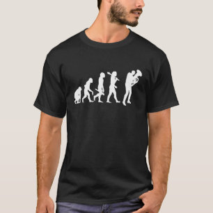 De evolutie van een tubaspeler Tubisten T-shirt