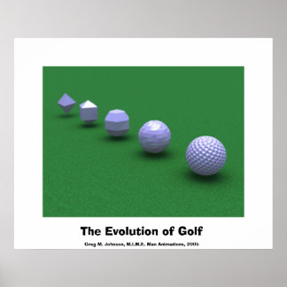 De evolutie van Golf Poster