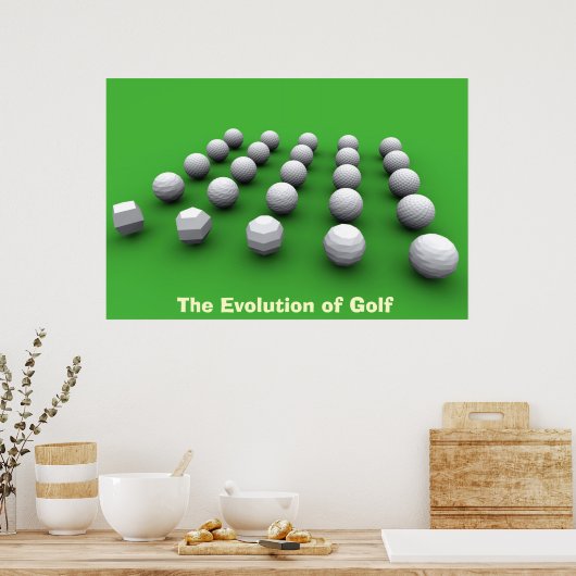 De evolutie van Golf Poster (Keuken)