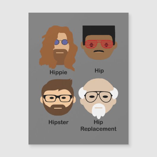 De evolutie van heup - hippie naar heupvervanging (Voorkant)